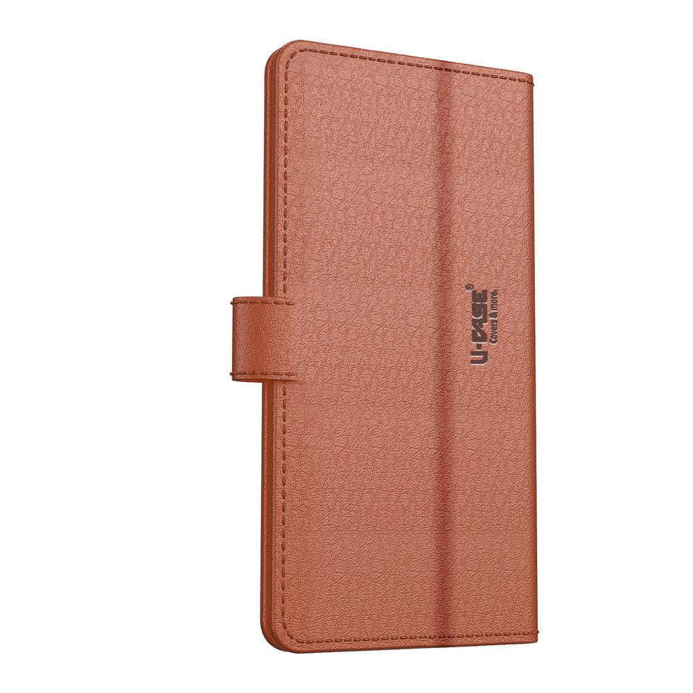 Vivo T3x 5G U-CASE Magnetic Flip Cover Vegan Foldable Stand & Pocket Magnetic Closure - Aibex